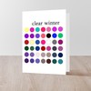 CafePress Color Analysis Card Clear Winter Folded Greeting Card Glossy