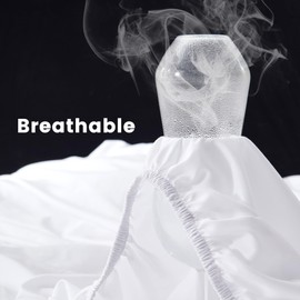 Sonive Fitted Sheet Light, Breathable Bedding Sheet,Warm Soft Fluffy Cuddly Cosy Bedding, for Teenagers and Adults, white,150x200cm