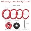 Saipor 9PCS Bicycle Headset Spacer Kit with Stem Top Cap,