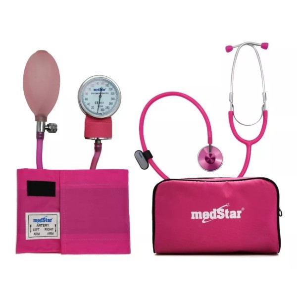 MedStar Baumanómetro Aneroide Kit Con Estetoscopio De Una Campana