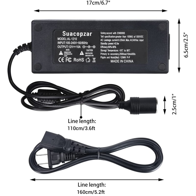 Convertidor de corriente de 110 V a 12 V 10