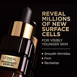 LOreal Paris Age Perfect Cell Renewal Midnight Suero facial antienvejecimiento con antioxidante patentado, suaviza las arrugas, reafirma y revitaliza 
