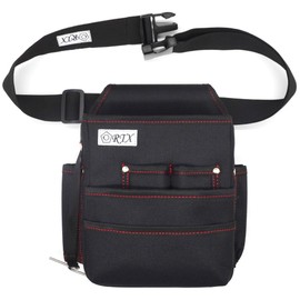 YOTENKA Waist Bag, Electrician's Waist Bag, Nail Bag, Belt Included, Tool Insert, Holder Included, 3 Tiers, Tape Hooker Included
