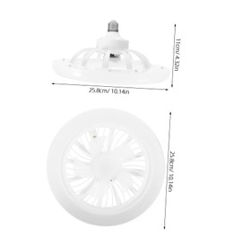 Operitacx Kleines Lüfterlicht Schraube Glühbirne Lüfterlicht Mit Fernbedienung Schlafzimmer Deckenleuchte Hallendeckenleuchten Garagenlüfter Licht Mini-deckenventilator Mit Licht Abs Weiß