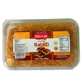 BISVUA Premium Roasted Kataifi 200g (7.1 oz) – Golden Toasted Shredded Fillo Dough for Dubai Chocolate Bars, Pistachio Cream Recipes, Kunafa, Knafeh & Crunchy Dessert Creations