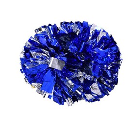 Yosoo Health Gear Plastic Cheerleading Poms, Pom Poms Cheerleading, Cheer Dance Pom Poms with Plastic Handle, Pompoms for Team Spirit Sports Dance Cheering(Silver+Blue)