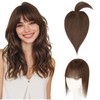 Hairro Mono Hair Toppers with Bangs, 3.4" x 3.4" Mono