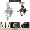 GOALPLUS 18 Inch Outdoor Porch Light with Wall Mount, Antique