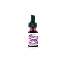 Dr. Ph. Martin's SYNC05OZS28 Synchromatic Transparent Water Color (28) Watercolor Bottle, 0.5 oz, Cerise, 1 Bottle