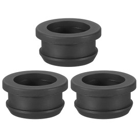 PATIKIL 24mm / 15/16 Inch Drill Hole,3/4 Inch ID Rubber Grommets, 3Pcs Top Hat Grommet for Wiring Eyelet Ring Gasket Automotive Firewall Cable Hole Plugs Wires Protection, Black