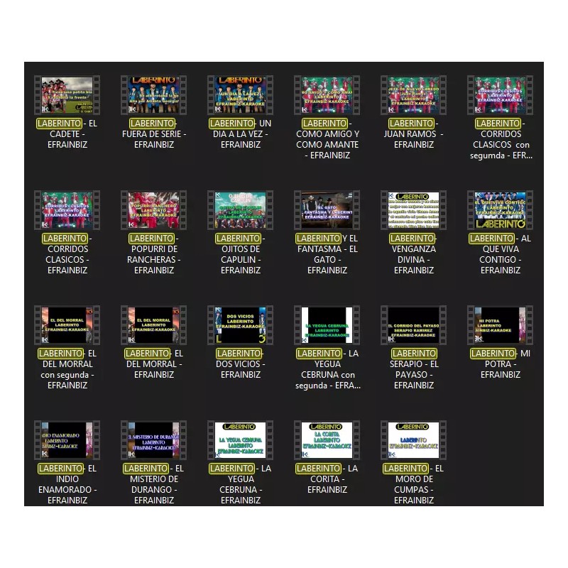 Grupo Laberinto Karaoke 40 Exitos en karaoke USB DRIVE