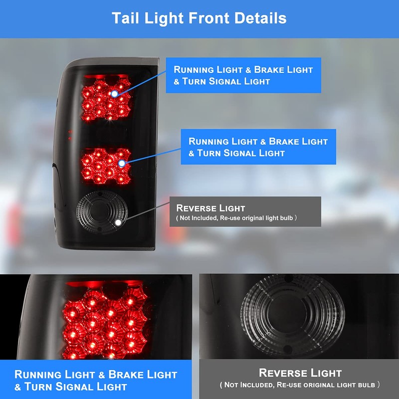 Nixon Offroad Tail Lights for Ford Ranger 2001 2002 2003