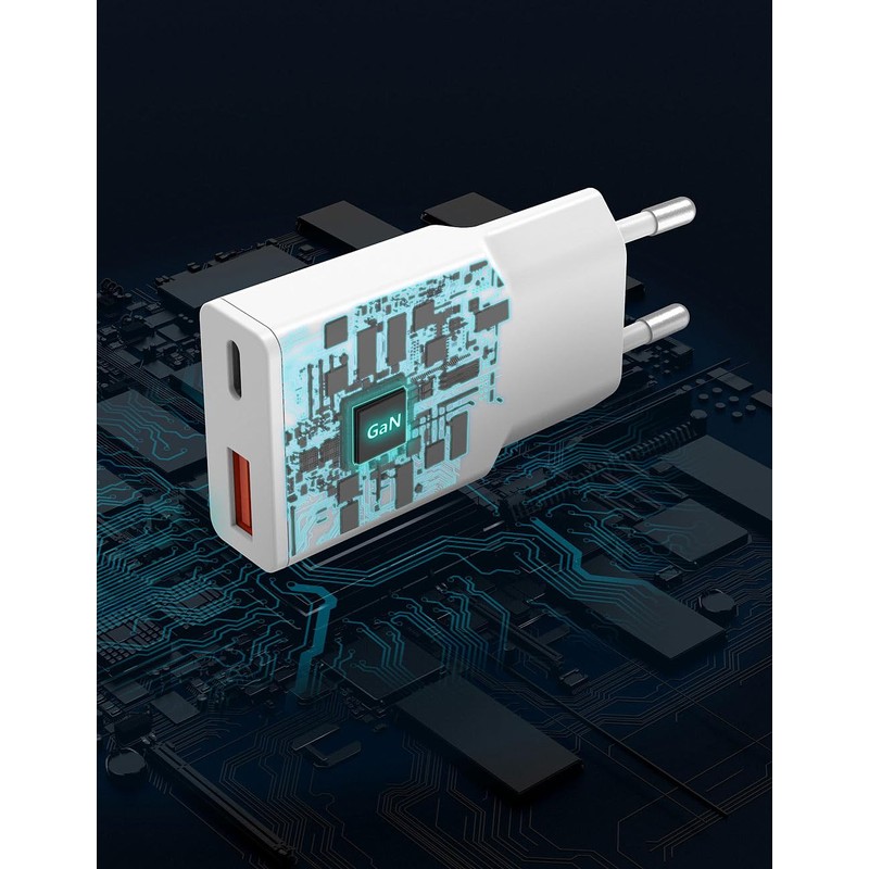 revolt Set of 2 Ultra Compact USB A/C Power Supplies,