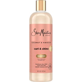 SheaMoisture Coconut & Hibiscus Curl & Shine Shampoo, 16 Ounce
