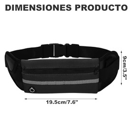Nivofu Cangurera Deportiva de Viaje, Cinturón Running Elástico con Compartimento y Conector para Audífonos, Riñoneras Deportivas de Hombres y Mujeres 