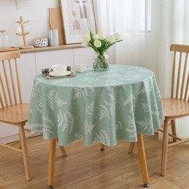 Pioggia Vinyl Tablecloth with Flannel Backed Waterproof Oil-Proof PVC Table Cloth Stain-Resistant Wipeable Easy Care Table Cover for Indoor and Outdoor
