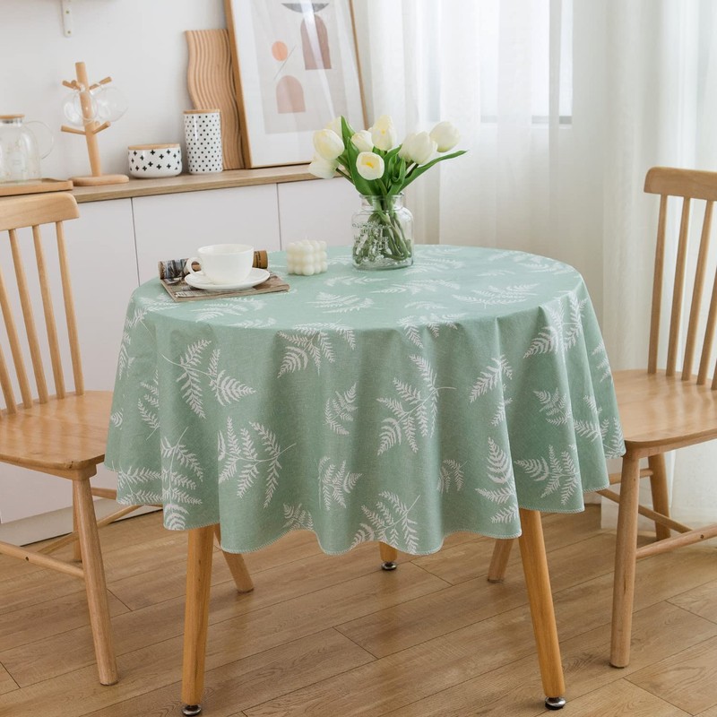 Pioggia Vinyl Tablecloth with Flannel Backed Waterproof Oil-Proof PVC Table