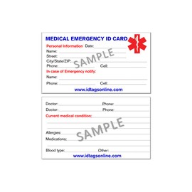ON Blood THINNER Medical ID Alert Tag with Embossed Emblem from Stainless Steel.