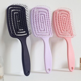 Volumizing Swirl Hair Brush for Styling, Massage, and Drying KK960 Lavender Purple 4ea