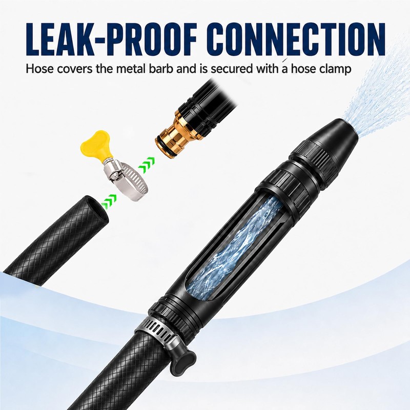 2 Pack High Pressure Hose Nozzle, Home High-Pressure Car Wash