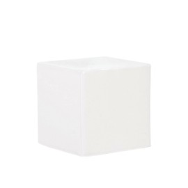 Howard Elliott No Tip Block Ottoman with Cover, Atlantis White