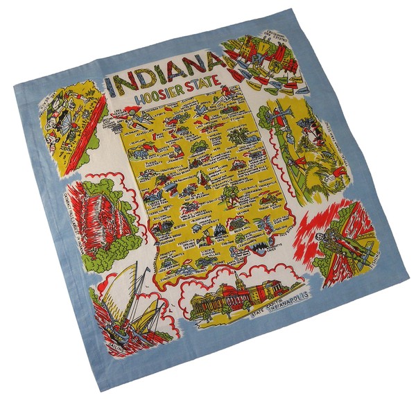 Indiana State Souvenir Dish Towel