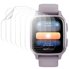 6 Pack Screen Protectors for Garmin Venu Sq/Sq Music, Soft TPU Protective Screen, HD Clear, Full Coverage, Scratch Resistant,Vidrio Templado Para