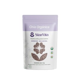 Chía Orgánica StarVita | Fibra, Omega-3 y Energía | USDA – 1 kg