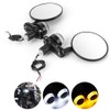 2pcs 7/8in Handlebar Rearview Mirrors with LED Turn Signal Amber