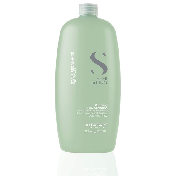 Alfaparf Milano Semi Di Lino Scalp Rebalance Shampoo for Dry Scalp - Sulfate Free Shampoo - For Excessive Oiliness and Flakes - Professional Salon Quality - 33.8 Fl Oz