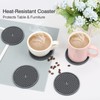 3 Pack Silicone Coasters for Drinks, Thickened Coasters with Deep