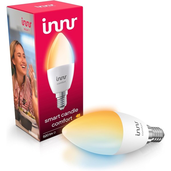 innr Zigbee E14 LED Kerze, White Ambiance, funktioniert mit Alexa,