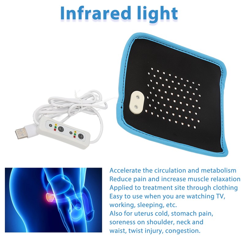 72 Light Chips Prostate Physiotherapy Pad Infrared Light Promote Circulation