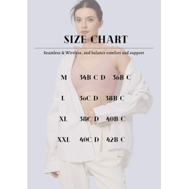 Quttlzze 3-Pack Wireless Bras for Women No Underwire Seamless Bra Full Coverage V Neck Push Up Bralette Ultra Comfortable Tshirt Bra-HFR,L