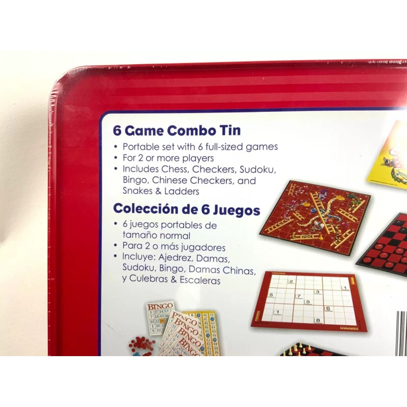 Kidconnection Kid Connection 6 Game Combo Tin Chess Checkers Tiddlywinks