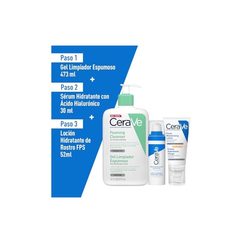 CeraVe Rutina facial: Limpia, hidrata y protege tu piel