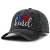 Wsysthute Be Kind Baseball Cap for Women Men, Adjustable Cotton