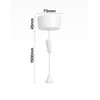 White Ceiling Pull Cord Switch 10A Round Light Switch for