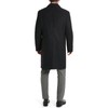 Ben Sherman Men's Brenton Double Breasted Wool Overcoat, Navy, Large