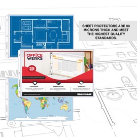 Performore 25 Sheet Protectors, Landscape Clear Sheet Protectors 8.5 X 11 Inch for 3 Ring Binder, Plastic Sheet Sleeves, Top Loading with 3 Hole-Punched Archival Safe, Non-Stick and Long-Lasting
