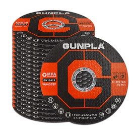 Gunpla Cut Off Wheels 20-Pieces Metal and Stainless Steel Cutting Discs, 115mm x 1.2mm x 22.2mm Thin Abrasive Blades Set for Angle Grinders, Metals, Iron Sheets