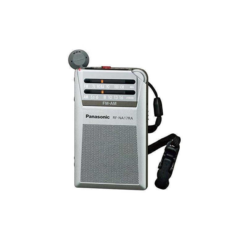 Panasonic RF-NA17RA-S FM/AM 2-Band Commuter Radio, Silver