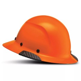 LIFT Safety Hi Vis  Dax  Orange Full Brim Hard Hat with Ratchet Suspension