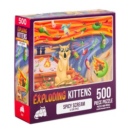 Exploding Kittens - Rompecabezas de 500 Piezas para Adultos, Adolescentes y niños, Rompecabezas de Gatos, Rompecabezas Divertido, Rompecabezas artístico