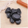 FUNOMOCYA 10pcs Hand Painted Cartoon Drawing Stones Smooth Black Pebbles