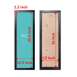 LaVie Home 12x36 Picture Frame Black, Panoramic Picture Frame for Wall Decoration, Classic Black Minimalist Style Suitable for Decorating Houses, Offices, Hotels（1 Pack）