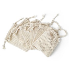 iMilli Organic Cotton Soap Foam Net, 6 Pieces, Natural / 아이밀리 유기농 면 비누거품망, 6개, 네추럴