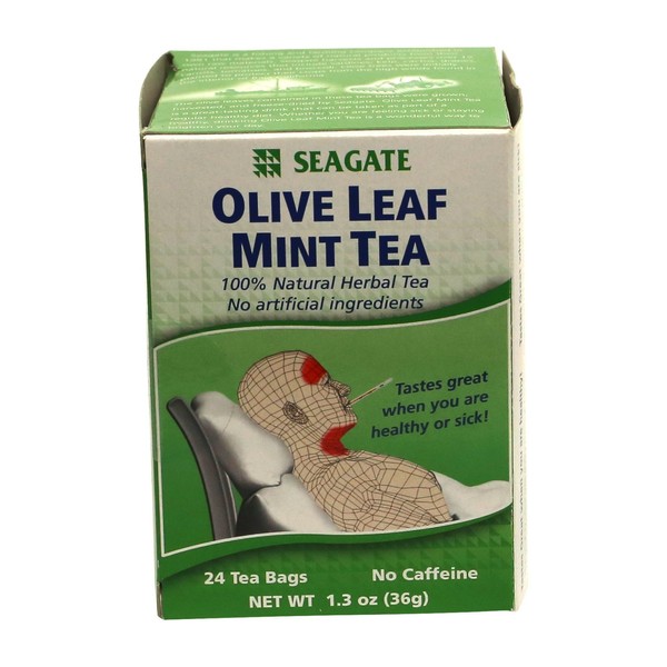 Seagate Products Olive Leaf Herbal Mint Tea 24 Count (pack of 1)