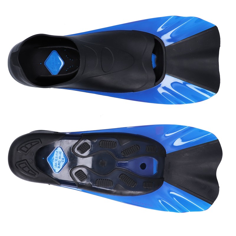 Short Diving Training Fins Full Foot AntiSlip Soft Flippers for