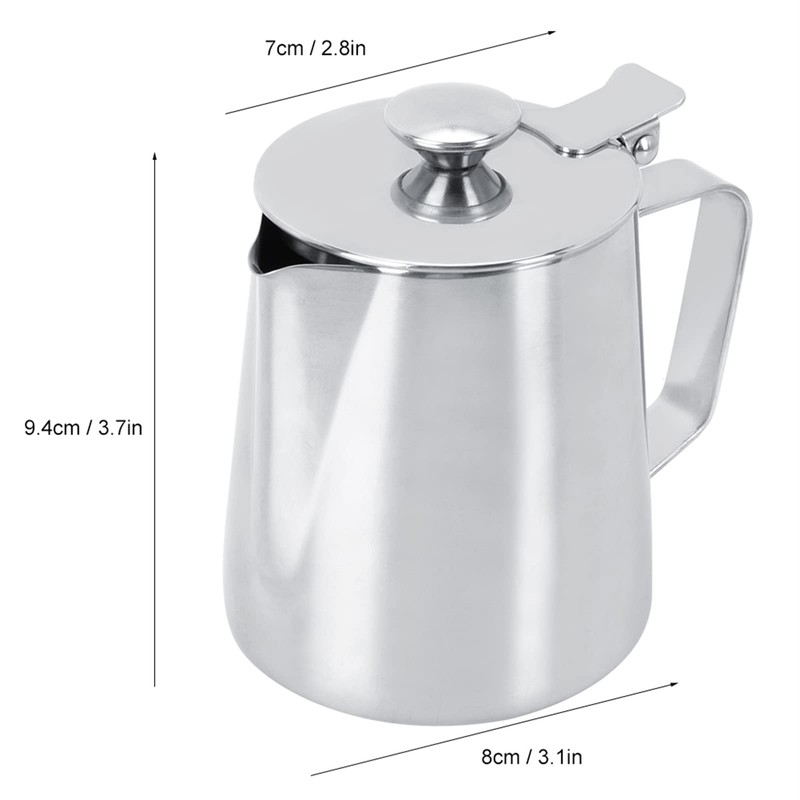 Stainless Steel Milk Frothing Pitcher 12oz/350ml Latte Steaming Frothing Pitcher